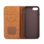 Moshi Overture Flip Wallet Case - кожен/текстилен калъф, тип портфейл и поставка за iPhone 8, iPhone 7 (бежов) 3