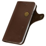Verus Native Diary Case - кожен калъф (естествена кожа), тип портфейл за iPhone 8, iPhone 7 (тъмнокафяв) 2