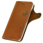 Verus Native Diary Case - кожен калъф (естествена кожа), тип портфейл за iPhone 8, iPhone 7 (кафяв) 2