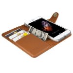 Verus Native Diary Case - кожен калъф (естествена кожа), тип портфейл за iPhone 8, iPhone 7 (кафяв) 1