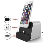 Verus i-Depot Cradle - универсална док станция за iPhone, iPad и мобилни устройства с microUSB (сребриста) 1