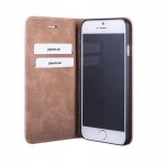 JT Berlin LeatherBook Magic Case - хоризонтален кожен (естествена кожа) калъф тип портфейл за iPhone 8 Plus, iPhone 7 Plus (розово злато) 2