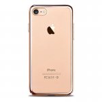 Devia Glimmer Case - поликарбонатов кейс за iPhone 8, iPhone 7 (прозрачен-златист) 1