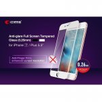 Comma Anti-Glare Full Screen Tempered Glass (0.26 mm) - обхващащо и ръбовете стъклено защитно покритие за дисплея и покритие за задната част за iPhone 8, iPhone 7 (бял) 1
