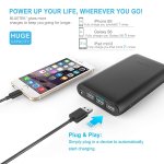 TeckNet BT1800 3-Port 19200mAh Power Bank - качествена външна батерия 19200mAh с 3xUSB и фенерче за смартфони и таблети (черен) 7