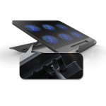 TeckNet N7 - охлаждаща ергономична поставка с 6 вентилаторa за Mac и преносими компютри (черен) 3