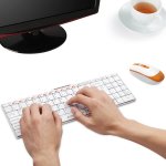 Tecknet Office Slim X600 2.4G  - комплект устойчива на течности клавиатура и безжична мишка за офиса (черен) 2