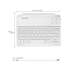TeckNet X373 Ultra-thin Bluetooth - кейс, поставка и bluetooth клавиатура за iPad Air 2, iPad Air (сребрист) 4