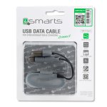 4smarts MultiCord Flatcable MicroUSB + USB-C cable - плосък качествен кабел за microUSB и USB-C стандарти 50см. (черен) 1