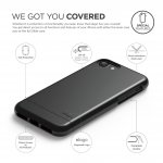 Elago S7 Glide Case + HD Clear Film - поликарбонатов кейс и HD покритие за iPhone 8, iPhone 7 (черен-лъскав) 3