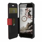Urban Armor Gear Metropolis - удароустойчив хибриден кейс тип портфейл за iPhone 8, iPhone 7, iPhone 6S, iPhone 6 (черен-червен) 2