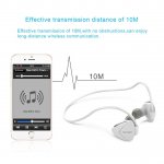 TeckNet G939 Bluetooth 4.0 Active Sports Earphones - безжични спортни слушалки с микрофон за мобилни устройства (бял) 3