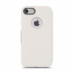Moshi SenseCover Case - полиуретанов калъф, тип портфейл за iPhone 8, iPhone 7 (бежов) 2