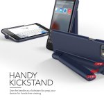Verus Cue Stick Case - поликарбонатов кейс с вграден селфи стик за iPhone 8, iPhone 7 (тъмносин) 2