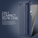 Verus Cue Stick Case - поликарбонатов кейс с вграден селфи стик за iPhone 8, iPhone 7 (тъмносин) 5