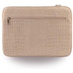 Guess Croco Notebook Sleeve - дизайнерски луксозен кожен калъф за преносими компютри до 13.3 инча (бежав) 1