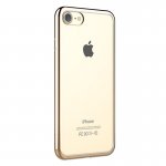 Devia Glitter Soft Case - силиконов (TPU) калъф за iPhone 8, iPhone 7 (прозрачен-златист) 3