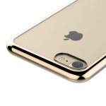 Devia Glitter Soft Case - силиконов (TPU) калъф за iPhone 8, iPhone 7 (прозрачен-златист) 5