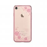 Devia Crystal Joyous Case - поликрабонатов кейс за iPhone 8, iPhone 7 (с кристали Сваровски) (с розови цветя) 1
