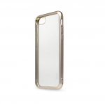Torrii ChromeJelly Case - хибриден кейс с калено стъкло за iPhone 8, iPhone 7 (прозрачен-златист) 1