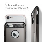 Spigen Slim Armor Case - хибриден кейс с поставка и най-висока степен на защита за iPhone 8, iPhone 7 (тъмносив) 6