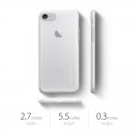 Spigen AirSkin Case - качествен ултратънък (0.36мм) кейс за iPhone 8, iPhone 7 (прозрачен-мат) 4