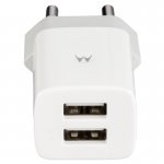 Motorola Duo Rapid Charger ASM6WCHGR - оригинално захранване с 2xUSB и MicroUSB кабел (бял) 1