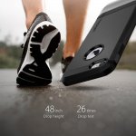 Spigen Tough Armor Case - хибриден кейс с най-висока степен на защита за iPhone 8, iPhone 7 (черен) 11