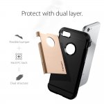 Spigen Tough Armor Case - хибриден кейс с най-висока степен на защита за iPhone 8, iPhone 7 (златист) 5