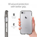 Spigen Neo Hybrid Case Crystal - хибриден кейс с висока степен на защита за iPhone 8, iPhone 7 (прозрачен-сив) 7
