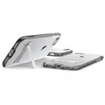 Spigen Crystal Hybrid Case - хибриден кейс с висока степен на защита и поставка за iPhone 8, iPhone 7 (прозрачен-сив) 12