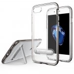 Spigen Crystal Hybrid Case - хибриден кейс с висока степен на защита и поставка за iPhone 8, iPhone 7 (прозрачен-сив) 1