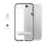Spigen Crystal Hybrid Case - хибриден кейс с висока степен на защита и поставка за iPhone 8, iPhone 7 (прозрачен-сив) 4