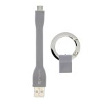 4smarts KeyRing MicroUSB Cable - кабел тип ключодържател за всички устройства с MicroUSB (10 см) (сив) 2