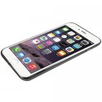 Macally Luxr Soft Case - силиконов (TPU) калъф за iPhone 8 Plus, iPhone 7 Plus (прозрачен-черен) 4