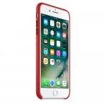 Apple iPhone Leather Case - оригинален кожен кейс (естествена кожа) за iPhone 8 Plus, iPhone 7 Plus (червен) 1