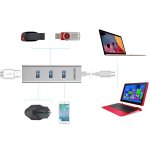 TeckNet TA400 Type-C Aluminum 4-Port USB 3.0 Hub - алуминиев USB-C  хъб с 4xUSB изхода 2