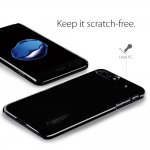 Spigen Thin Fit Case - качествен тънък матиран кейс за iPhone 8 Plus, iPhone 7 Plus (черен гланц) 4