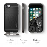 Spigen Neo Hybrid Case - хибриден кейс с висока степен на защита за iPhone 8, iPhone 7 (черен-сив) 10