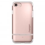 Spigen Flip Armor Case - хибриден кейс с отделение за кр. карти и най-висока степен на защита за iPhone 8, iPhone 7 (розово злато) 7