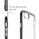 Spigen Crystal Hybrid Case - хибриден кейс с висока степен на защита и поставка за iPhone 8 Plus, iPhone 7 Plus (прозрачен-черен) 7