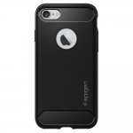Spigen Rugged Armor Case - термополиуретанов кейс с най-висока степен на защита за iPhone 8, iPhone 7 (черен) 7