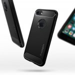 Spigen Rugged Armor Case - термополиуретанов кейс с най-висока степен на защита за iPhone 8, iPhone 7 (черен) 5