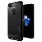 Spigen Rugged Armor Case - термополиуретанов кейс с най-висока степен на защита за iPhone 8, iPhone 7 (черен) 1