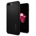 Spigen Liquid Armor Case - качествен термополиуретанов кейс за iPhone 8 Plus, iPhone 7 Plus (черен) 2