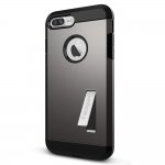 Spigen Tough Armor Case - хибриден кейс с най-висока степен на защита за iPhone 8 Plus, iPhone 7 Plus (тъмносив) 8
