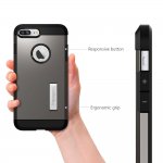 Spigen Tough Armor Case - хибриден кейс с най-висока степен на защита за iPhone 8 Plus, iPhone 7 Plus (тъмносив) 3