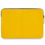 Knomo Laptop Leather Zip Sleeve 12 - кожен (естествена кожа) калъф с цип за MacBook 12 и преносими компютри до 12 инча (жълт) 5