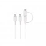 Samsung 3-in-1 Multi Charging Cable EP-MN930 - универсален кабел с MicroUSB и USB-C конектори (бял) 1