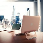 Satechi Aluminium Laptop Stand - преносима алуминиева поставка за MacBook и лаптопи (розово злато) 7